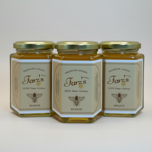 SET OF THREE BORAGE HONEY JAR (380g)